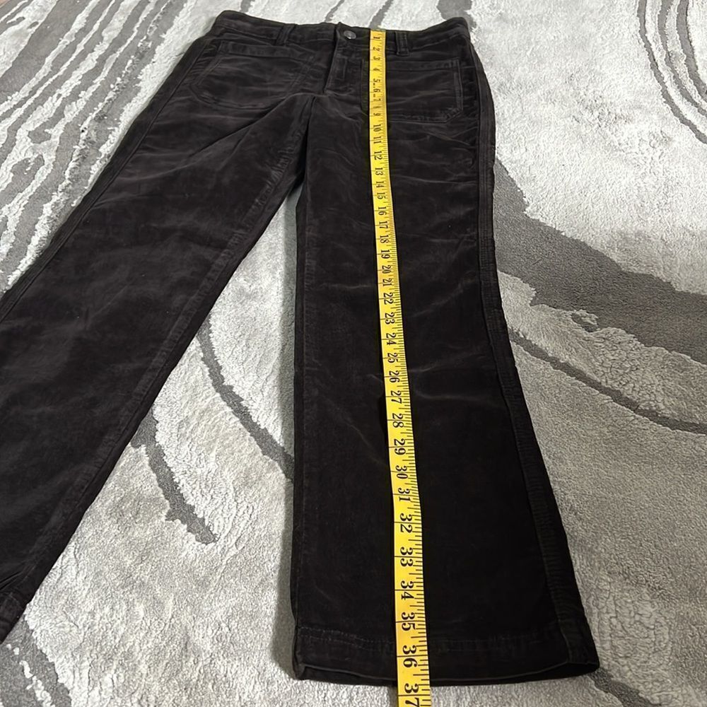 NWOT Free People Corduroy Velvet Flare High Rise Cropped Pants - Picture 7 of 10